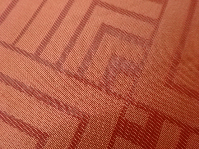  市松に子持ち色紙模様織出し名古屋帯